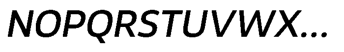 Malisan Medium Slant Font UPPERCASE