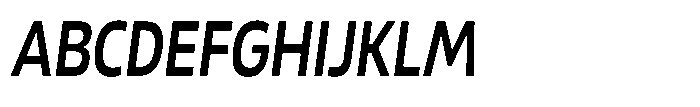 Malisan Sem Bold Slant Condensed Font UPPERCASE