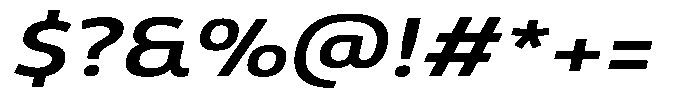 Malisan Semi Bold Slant Expanded Font OTHER CHARS