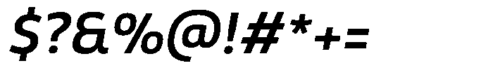 Malisan Semi Bold Slant Font OTHER CHARS