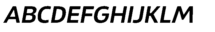 Malisan Semi Bold Slant Font UPPERCASE