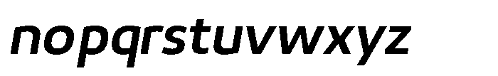 Malisan Semi Bold Slant Font LOWERCASE