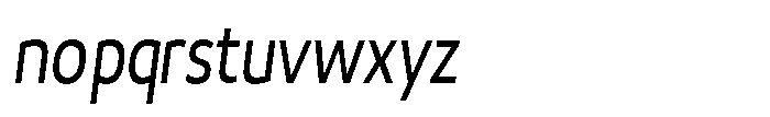 Malisan Slant Condensed Font LOWERCASE