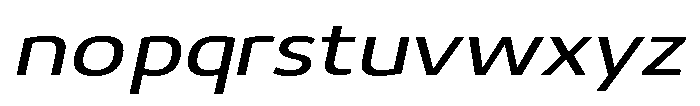 Malisan Slant Expanded Font LOWERCASE