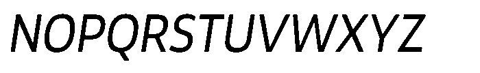 Malisan Slant Semi Condensed Font UPPERCASE