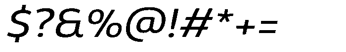 Malisan Slant Semi Expanded Font OTHER CHARS