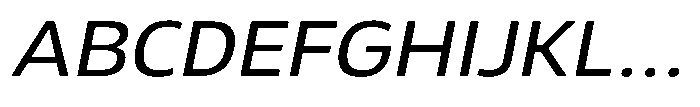 Malisan Slant Semi Expanded Font UPPERCASE