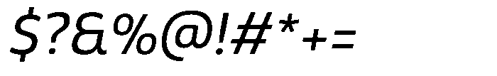 Malisan Slant Font OTHER CHARS
