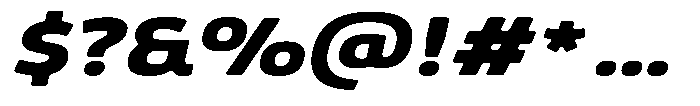 Malisan Soft Black Exp Italic Font OTHER CHARS