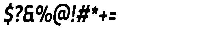 Malisan Soft Bold Condensed Italic Font OTHER CHARS