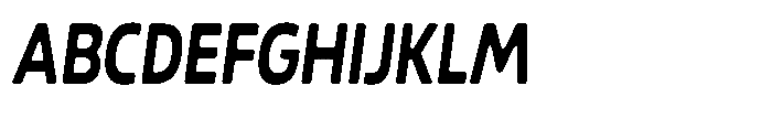 Malisan Soft Bold Condensed Italic Font UPPERCASE