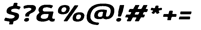 Malisan Soft Bold Exp Italic Font OTHER CHARS