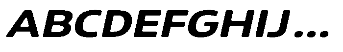 Malisan Soft Bold Exp Italic Font UPPERCASE