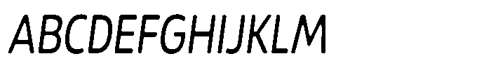 Malisan Soft Condensed Italic Font UPPERCASE