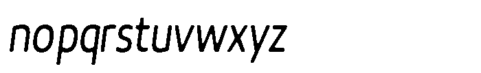 Malisan Soft Condensed Italic Font LOWERCASE