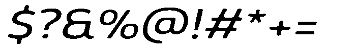 Malisan Soft Expanded Italic Font OTHER CHARS