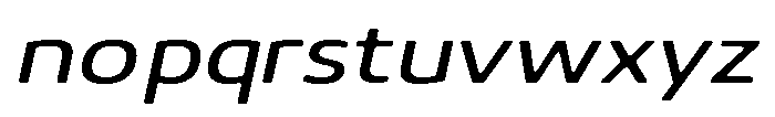Malisan Soft Expanded Italic Font LOWERCASE