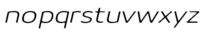 Malisan Soft Extra Light Exp Italic Font LOWERCASE