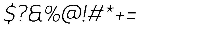 Malisan Soft Extra Light Italic Font OTHER CHARS
