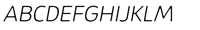 Malisan Soft Extra Light Italic Font UPPERCASE