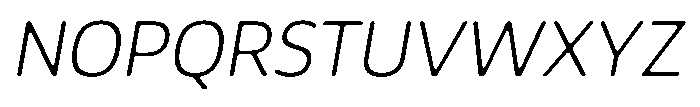 Malisan Soft Extra Light Italic Font UPPERCASE