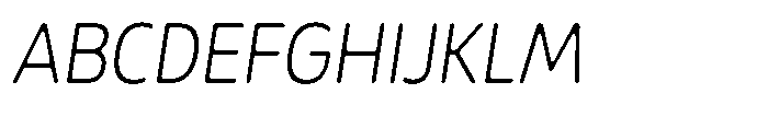 Malisan Soft Extra Light Sem Condensed Italic Font UPPERCASE