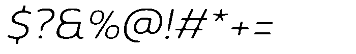 Malisan Soft Extra Light Sem Exp Italic Font OTHER CHARS
