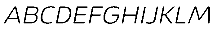 Malisan Soft Extra Light Sem Exp Italic Font UPPERCASE