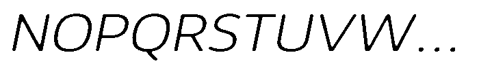 Malisan Soft Extra Light Sem Exp Italic Font UPPERCASE