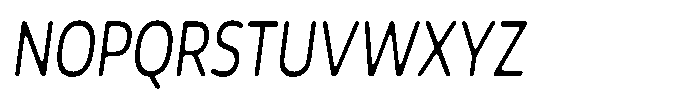 Malisan Soft Light Condensed Italic Font UPPERCASE