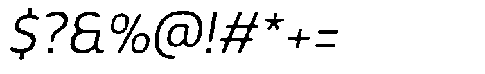 Malisan Soft Light Italic Font OTHER CHARS