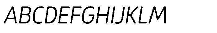 Malisan Soft Light Sem Condensed Italic Font UPPERCASE