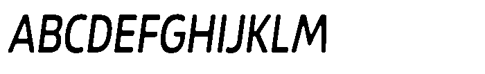 Malisan Soft Medium Condensed Italic Font UPPERCASE