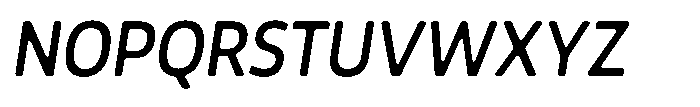 Malisan Soft Medium Sem Condensed Italic Font UPPERCASE