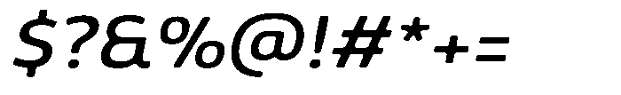 Malisan Soft Medium Sem Exp Italic Font OTHER CHARS