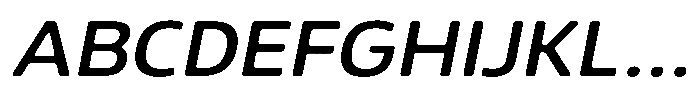 Malisan Soft Medium Sem Exp Italic Font UPPERCASE