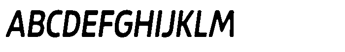 Malisan Soft Sem Bold Condensed Italic Font UPPERCASE