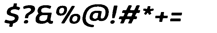 Malisan Soft Sem Bold Sem Exp Italic Font OTHER CHARS