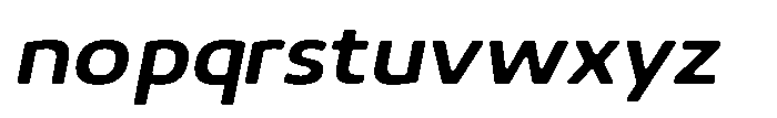 Malisan Soft Sem Bold Sem Exp Italic Font LOWERCASE