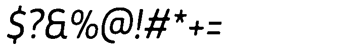 Malisan Soft Sem Condensed Italic Font OTHER CHARS