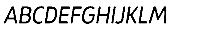 Malisan Soft Sem Condensed Italic Font UPPERCASE