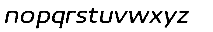Malisan Soft Sem Exp Italic Font LOWERCASE