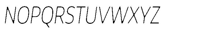 Malisan Soft Thin Condensed Italic Font UPPERCASE