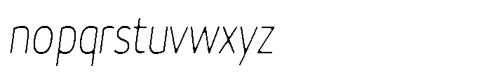 Malisan Soft Thin Condensed Italic Font LOWERCASE