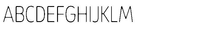 Malisan Soft Thin Condensed Font UPPERCASE