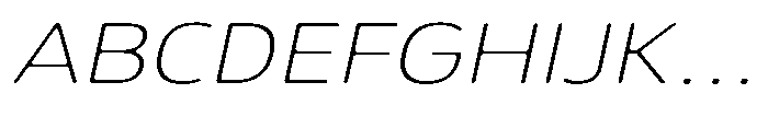 Malisan Soft Thin Exp Italic Font UPPERCASE
