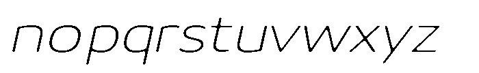 Malisan Soft Thin Exp Italic Font LOWERCASE
