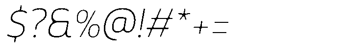 Malisan Soft Thin Italic Font OTHER CHARS