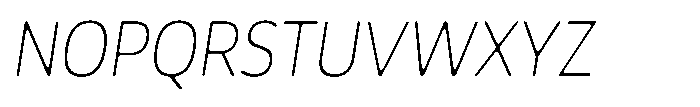 Malisan Soft Thin Sem Condensed Italic Font UPPERCASE