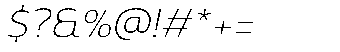 Malisan Soft Thin Sem Exp Italic Font OTHER CHARS
